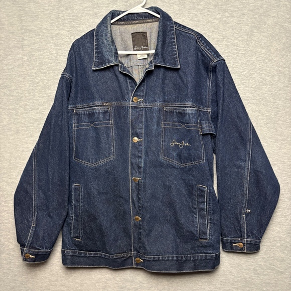 Vintage Y2K Sean John Baggy Denim Jacket  Dark‎ Wash XXL - Picture 1 of 14